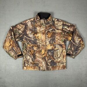 Field & Stream Mens Realtree Camo Hunting Jacket Small Insulated Full Zip Brown